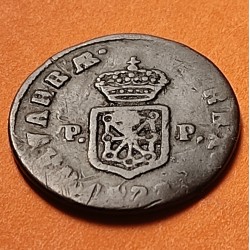 ESPAÑA Rey FERNANDO VII 1 MARAVEDI 1829 Ceca de PAMPLONA Reino de NAVARRA @RARA@ MONEDA DE COBRE Spain R/2