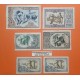 6 billetes x EUSKADI 5A+5+10+25+50+100 PESETAS 1937 BILBAO Guerra Civil 1936 España EUZKADI R/4