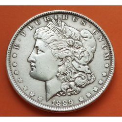 ..USA $1 DOLLAR 1889 MORGAN SILVER AUNC