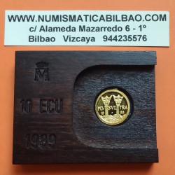 . ESPAÑA 10 ECUS 1989 PLUS ULTRA ORO 1/10 Oz FNMT