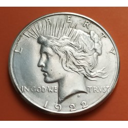 ESTADOS UNIDOS 1 DOLAR 1922 PEACE PAZ PLATA EBC Silver Dollar 2