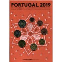 PORTUGAL CARTERA OFICIAL EUROS 2019 Tipo Souvenir BU SET 1+2+5+10+20+50 CENTIMOS + 1 EURO + 2 EUROS 2018 SC 8 MONEDAS