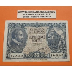 ESPAÑA 25 PESETAS 1940 JUAN DE HERRERA Serie B 9453663 Pick 116 @RARO BILLETE@ Spain banknote