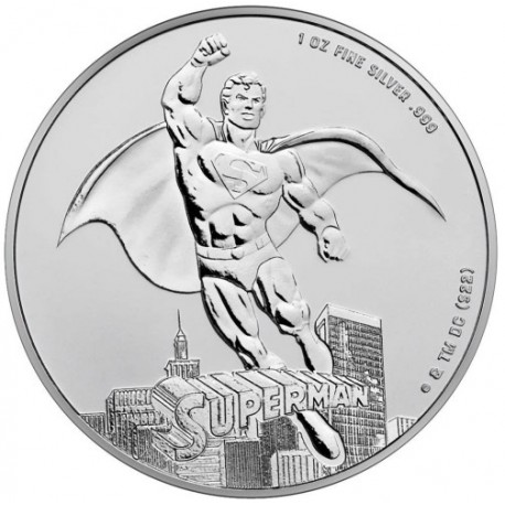 . 1 aaaaaaacoin @ENVIO YA@ SAMOA 5 DOLARES 2023 SUPERMAN Serie DC COMICS 3ª MONEDA DE PLATA PURA silver OZ ONZA cápsula