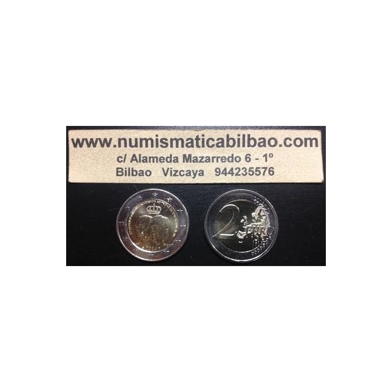 LUXEMBURGO 2 EUROS 2014 ASCENSION AL TRONO DEL DUQUE JEAN SC MONEDA CONMEMORATIVA Luxembourg
