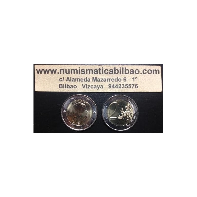 . @ESCASA@ MONACO 2 EUROS 2014 REY ALBERTO II SC MONEDA NO CONMEMORATIVA Tipo CIRCULANTE