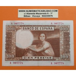 @RARA SeRIE A@ ESPAÑA 100 PESETAS 1953 JULIO ROMERO DE TORRES Serie A 907778 Pick 145 BILLETE MBC++ Spain banknote