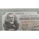 @RARO@ ESPAÑA 50 PESETAS 1940 MENENDEZ PELAYO Serie C 0836422 Pick 141 BILLETE EBC/SC- Spain banknore