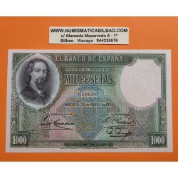 . @SUPER RARO@ ESPAÑA 1000 PESETAS 1931 JOSE ZORRILLA Sin Serie 326343 Pick 84A BILLETE NUEVO SC LUJO