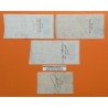 @RAROS ASÍ@ EUSKADI BILBAO Serie 4 Billetes 5+25+50+100 PESETAS 1936 GOBIERNO DE EUZKADI GUERRA CIVIL BANCO DE ESPAÑA T/5
