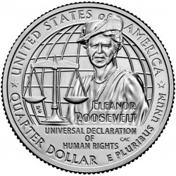 . 1 acoin ESTADOS UNIDOS 25 CENTAVOS 2023 P ELEANOR ROOSVELT Serie AMERICAN WOMEN QUARTER 8ª / 20º MONEDA DE NICKEL SC