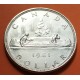 CANADA 1 DOLAR 1961 CANOA INDIOS VOYAGEUR KM.54 MONEDA DE PLATA @RAYITAS @ MBC++ $1 Dollar silver coin
