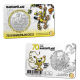 . 2 coincards BELGICA 5 EUROS 2022 MARSUPILAMI personaje comic SPIROU @COLORES + NO COLOR@ MONEDA DE NICKEL SC