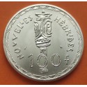 NUEVAS HEBRIDAS 100 FRANCOS 1966 DAMA y TOTEM KM.1 MONEDA DE PLATA SC- Nuvelles New Hebrides 100 Francs