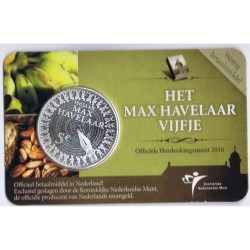 HOLANDA 5 EUROS 2010 PINTOR MAX HAVELAAR 150 ANIVERSARIO KM.297 MONEDA SC PLATA/COBRE The Netherlands coincard