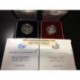 SAN MARINO 5 EUROS 2005 + 10 EUROS 2005 OLIMPIADA DE INVIERNO TURIN + MILIZIA SOLDADO 2 MONEDAS DE PLATA PROOF ESTUCHE