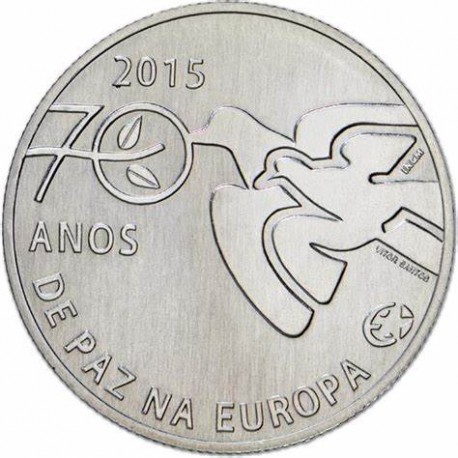 . 2,50 EUROS 2015 PORTUGAL 70 AÑOS DE PAZ EN EUROPA NICKEL SC