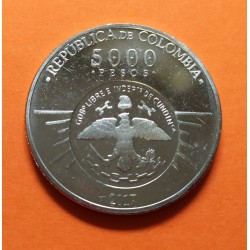 COLOMBIA 5000 PESOS 2017 INDEPENDENCIA DE CUNDINAMARCA A.NARIÑO KM.301 MONEDA DE NICKEL SC Imperfecciones