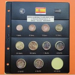 . 1 HOJA PARDO + ESPAÑA MONEDAS EURO 2023 SC 1+2+5+10+20+50 Centimos + 1€ + 2€ REY + 2 EUROS 2023 CÁCERES + PRESIDENCIA