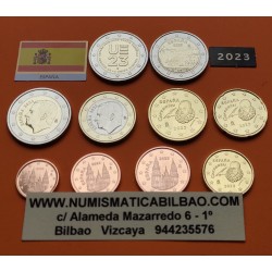 . 1 acoin x ESPAÑA MONEDAS EURO 2023 SC 1+2+5+10+20+50 Centimos + 1€ + 2€ REY + 2 EUROS 2023 CÁCERES + PRESIDENCIA Serie