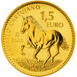 . 1 coin x España 1,5 EURO 2022 TORO y COLUMNARIO @1 ONZA DE ORO PURO 999,9@ 15.000 Monedas 1,50 EUROS GOLD BULLION COIN