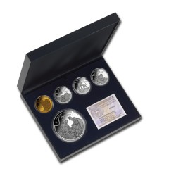 SPAIN 10 EUROS 2011 + 50 EUROS 2011 + 400 EUROS 2011 IV Serie SPANISH PAINTERS 5 COINS SILVER & GOLD FNMT SET