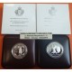 2 monedas x SAN MARINO 5 EUROS 2012 AMERICO VESPUCCIO + 10 EUROS 2012 ALIGI SASSU PLATA PROOF ESTUCHE