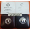 2 monedas x SAN MARINO 5 EUROS 2012 AMERICO VESPUCCIO + 10 EUROS 2012 ALIGI SASSU PLATA PROOF ESTUCHE