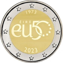 . 1 acoin IRLANDA 2 EUROS 2023 1973 EUROPA 50 AÑOS DE SU ADHESIÓN MONEDA @SC con IMPERFECCIONES@ Eire Ireland