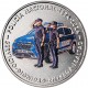 . 1 acoin ESPAÑA BICENTENARIO DE LA POLICIA NACIONAL 1824 - 2024 @COLORES@ MEDALLA OFICIAL de la FNMT en NICKEL SC