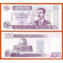 IRAK 250 DINARES 2002 SADAM HUSSEIN y ROCK DOME EN JERUSALEN Pick 88 BILLETE SC Iraq 250 Dinar UNC BANKNOTE