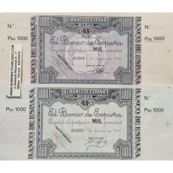 EUZKADI 1000 PESETAS 1937 SC CON MATRIZ BANCO DE VIZCAYA BILBAO