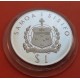 SAMOA I SISIFO 1 DOLAR 1978 AVIADOR CHARLES KINGSFORD SMITH KM.49 MONEDA DE PLATA PROOF ESTUCHE Western Samoa 1 Tala 1978