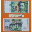 ESPAÑA 1000 PESETAS 1992 HERNAN CORTES y FRANCISCO PIZARRO Sin Serie @Nº DE 7 DIGITO AL AZAR@ Pick 163 BILLETE SC Spain banknote