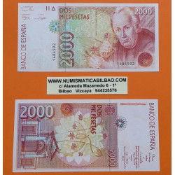 ESPAÑA 2000 PESETAS 1992 CELESTINO MUTIS Diseño Tipo I SIN SERIE @Nº de 7 DÍGITOS AL AZAR@ Pick 164 BILLETE SC Spain