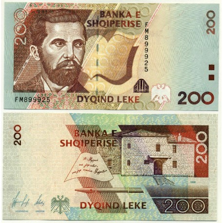 ALBANIA 200 LEKE 1996 ESCRITOR NAIM FRASHERI Pick 63 BILLETE SC Albanien 200 Lek UNC BANKNOTE