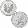 . 2 monedas @DISEÑO VIEJO + DISEÑO NUEVO@ x ESTADOS UNIDOS 1 DOLAR 2021 EAGLE LIBERTY PLATA PURA SC ONZA Oz Ounce