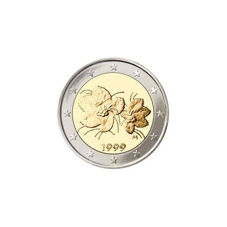 @ESCASA@ FINLANDIA 2 EUROS 1999 FLORES MONEDA BIMETALICA SC- Finnland 2€ coin