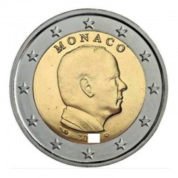 . 1 acoin x MONACO 2 EUROS 2023 REY ALBERTO II SIN CIRCULAR MONEDA NO CONMEMORATIVA @ESCASA@