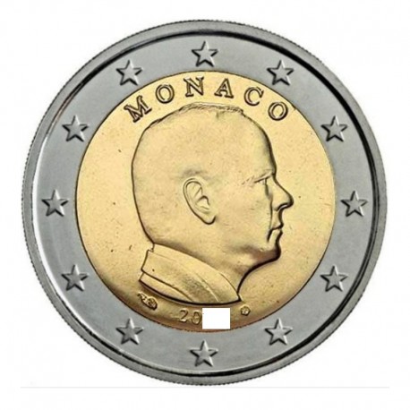 . 1 acoin x MONACO 2 EUROS 2023 REY ALBERTO II SIN CIRCULAR MONEDA NO CONMEMORATIVA @ESCASA@