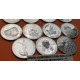 14 coins @CLEANED@ I IBEROAMERICAN SERIE 1ª 1991/1992 ENCUENTRO ENTRE DOS MUNDOS SILVER España Mexico Chile...