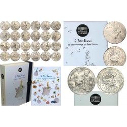 . 26 monedas x EL PRINCIPITO - FRANCIA 10 EUROS 2016 PLATA (24) + 50 EUROS 2016 (2) LE PETIT PRINCE COFFRET ESTUCHE