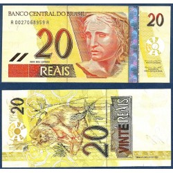 BRASIL 20 REAIS 2002 MONO MICO DORADO Serie A001030316A Pick 250A BILLETE SC @ESCASO@ Brazil UNC BANKNOTE