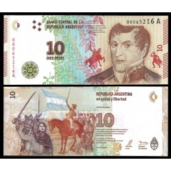 ARGENTINA 10 PESOS 2016 MANUEL BELGRANO y BATALLA Pick 360 BILLETE SC UNC BANKNOTE