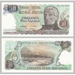 ARGENTINA 50 PESOS ARGENTINOS 1983 GENERAL SAN MARTIN y TERMAS JUJUY Pick 314 BILLETE SC UNC BANKNOTE