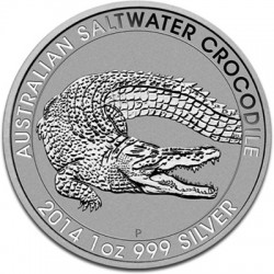 ....PLATA AUSTRALIA 1 DOLAR 2014 COCODRILO 1 Oz SILVER CROCODILE