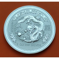 AUSTRALIA 1 DOLAR 2000 DRAGON I SERIE LUNAR PLATA SILVER DOLLAR