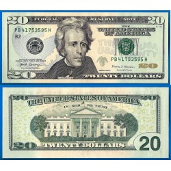 . $20 DOLARES 2006 ESTADOS UNIDOS JACKSON EBC 20 DOLLARS