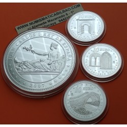 ESPAÑA 10 EUROS 2007 V ANIVERSARIO DEL EURO PORTICO PUENTE VENTA