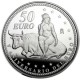 4 monedas x ESPAÑA 10 EUROS 2007 + 50 EUROS 2007 Cincuentin V ANIVERSARIO DEL EURO PLATA FNMT @SI CAPSULAS@